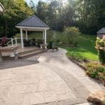 paver patio with pavilion