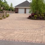 heated paver drive way with paver art