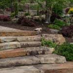 black hills natural stone stairs hardscaping