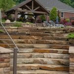 black hills natural stone stairs hardscaping