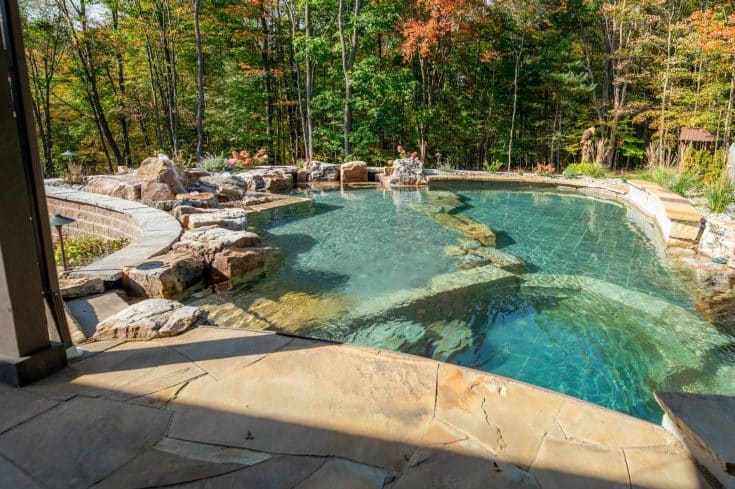 Swim Pond with Water feature and Waterfalls built in located in Dubois PA