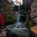 custom waterfall with boulders