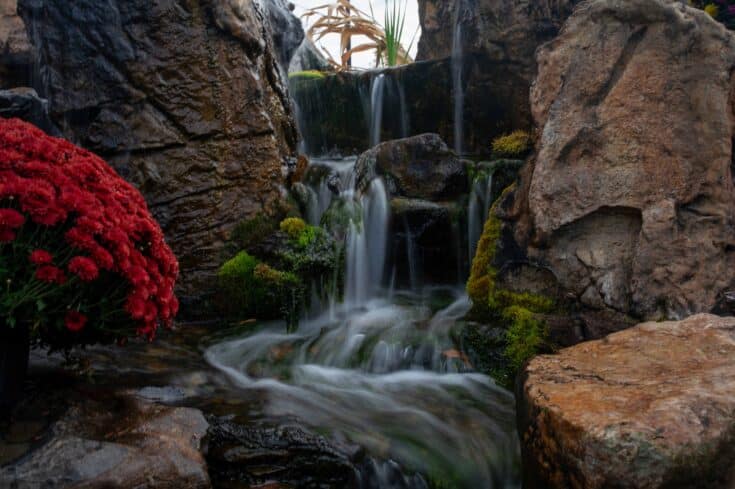 Waterfall on Mini Golf Course with Mountain Boulders in Bedford, PA
