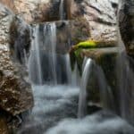 custom waterfall with boulders