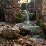 custom waterfall with boulders