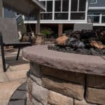 paver patio with firepit