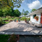 paver patio with landscaping