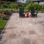 paver patio with landscaping