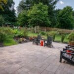 paver patio with landscaping