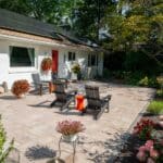 paver patio with landscaping