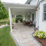 paver patio with landscaping