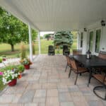 paver patio with landscaping
