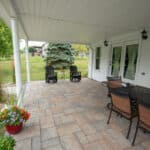 paver patio with landscaping