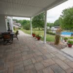 paver patio with landscaping