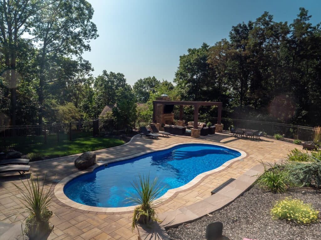Swimming Pool with Patio and Wood Pavilion in Hollidaysburg PA