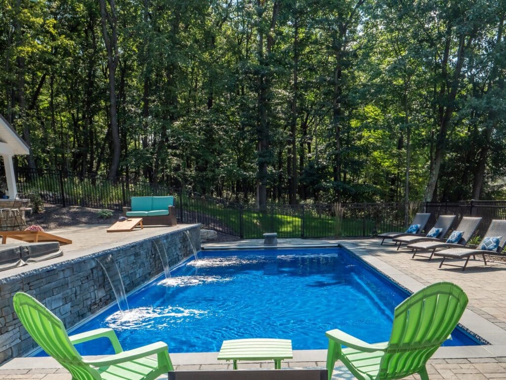 Multi Level Patio with Swimming Pool in Hollidaysburg PA