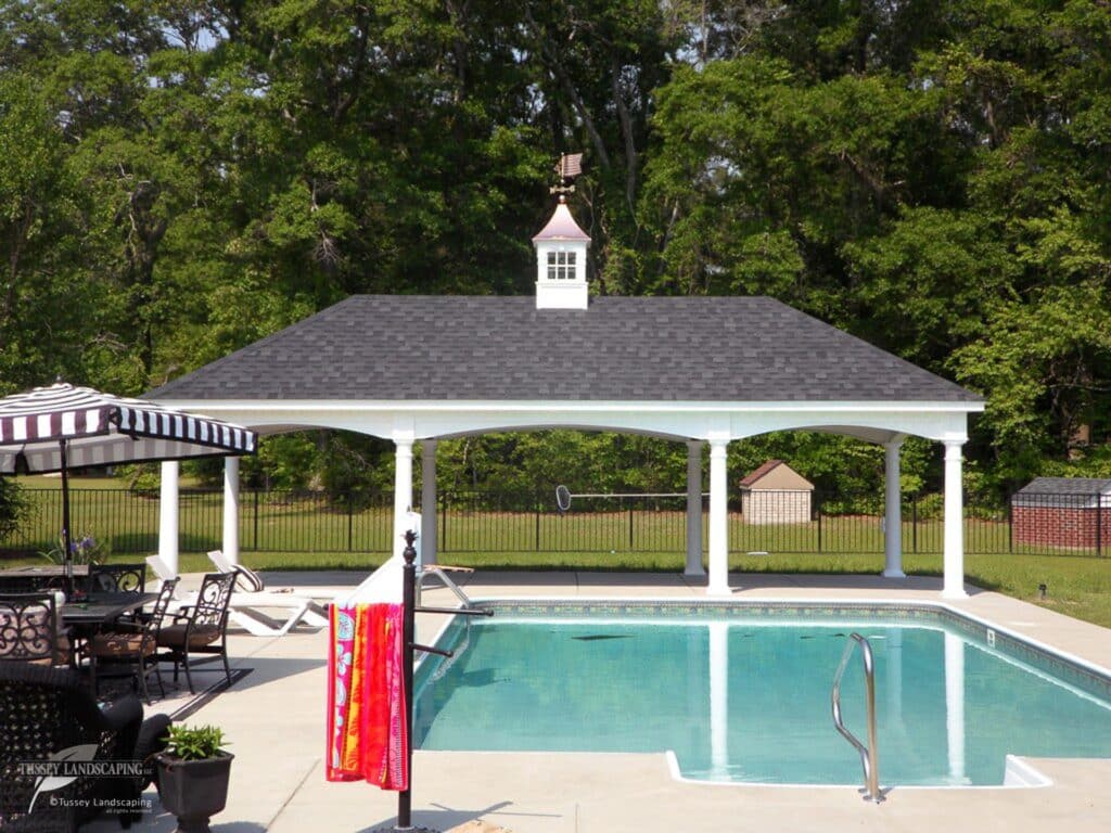 vinyl pavilion with Fiberglass pool huntingdon pa