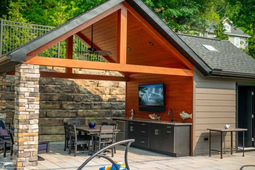 Pool House with Pavilion