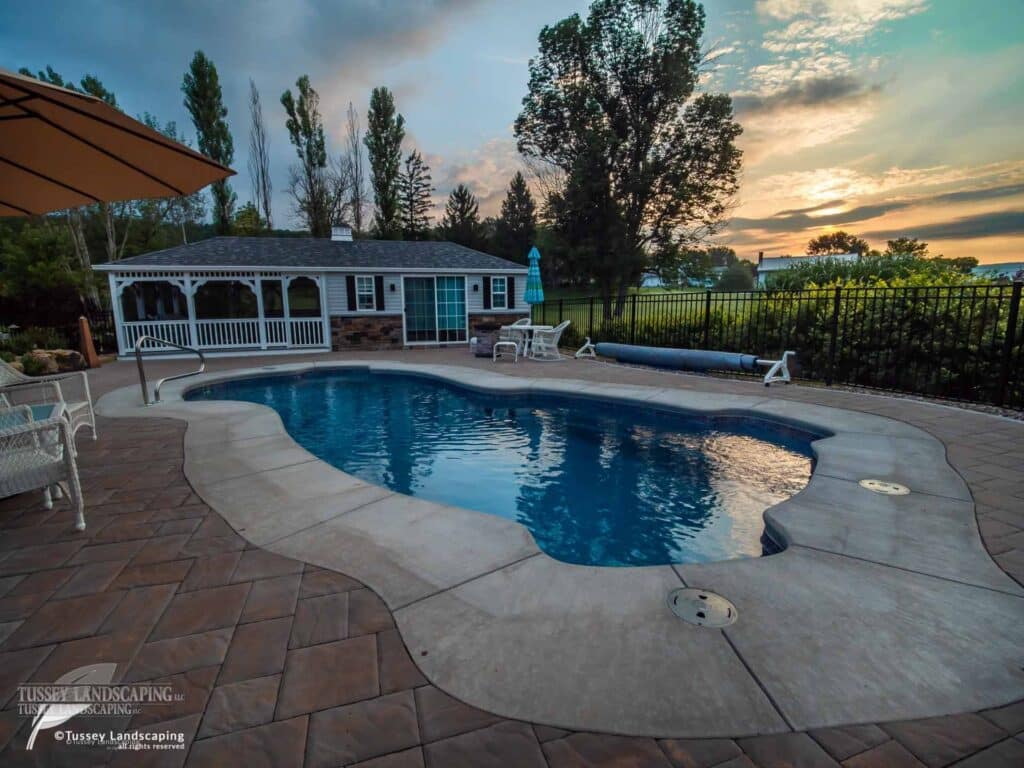 Inground Swimming Pool and Paver Patio |