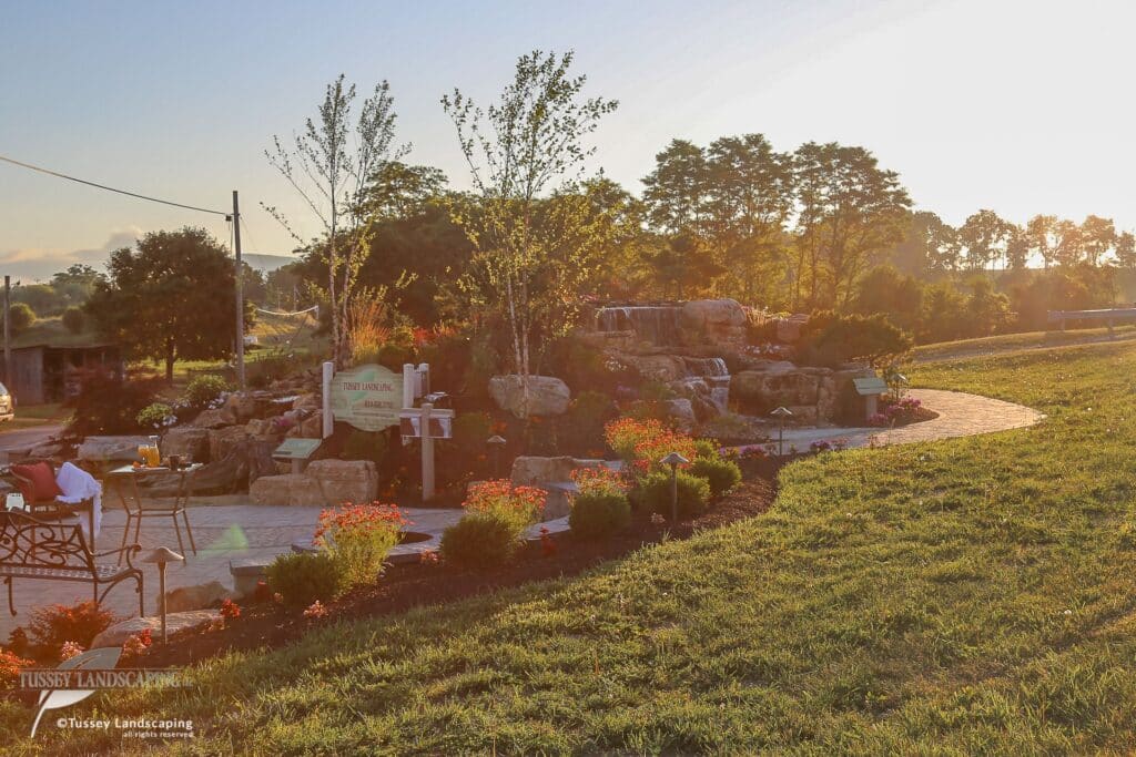 Waterfalls, Paver Patio, And Landscaping