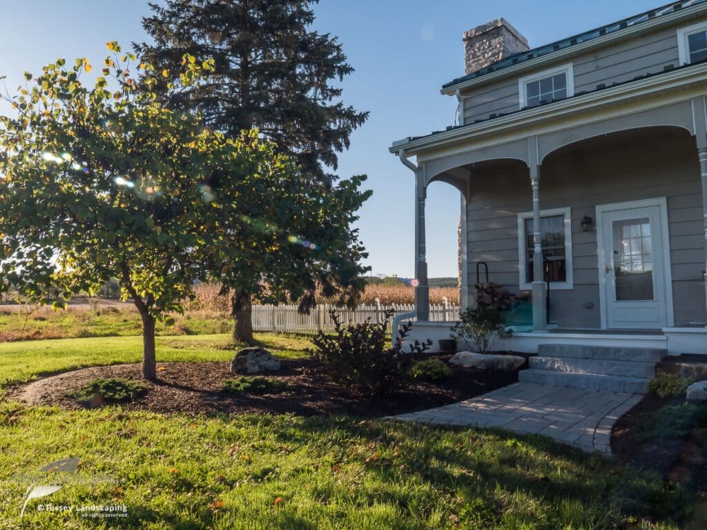 Front Paver Walkway With Landscaping