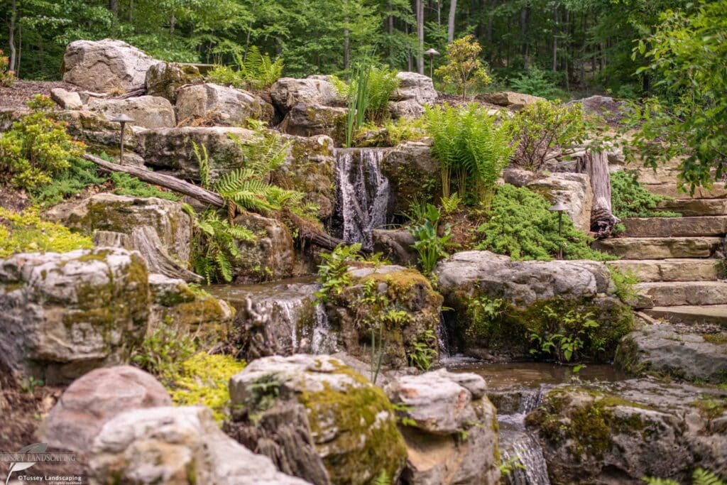 Waterfall, Water feature, Retaining Pond, Landscaping