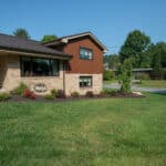 landscaping beds with plantings