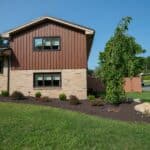 landscaping beds with plantings