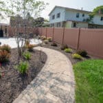 landscaping beds with plantings