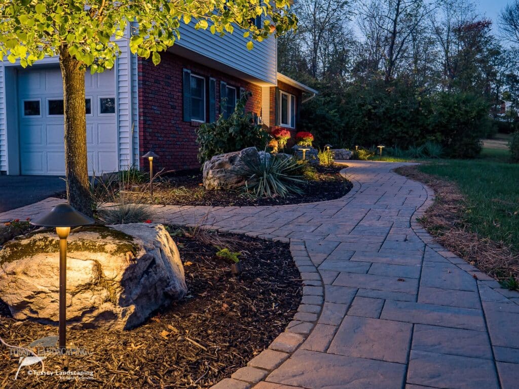 paver walkway with LED lighting bedford pa