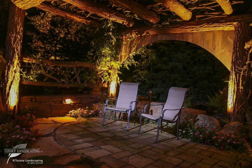 rustic pavilion with LED lighting bedford pa