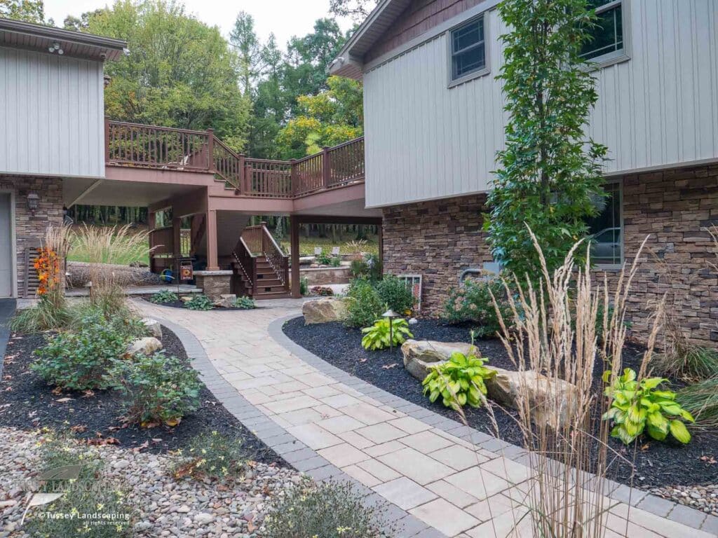 walkway with landscape plantings johnstown pa