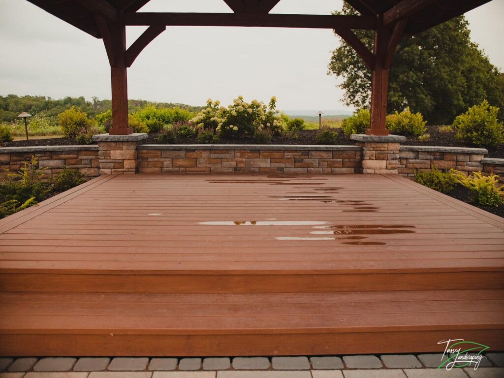 Pavilion Deck and Retaining Wall
