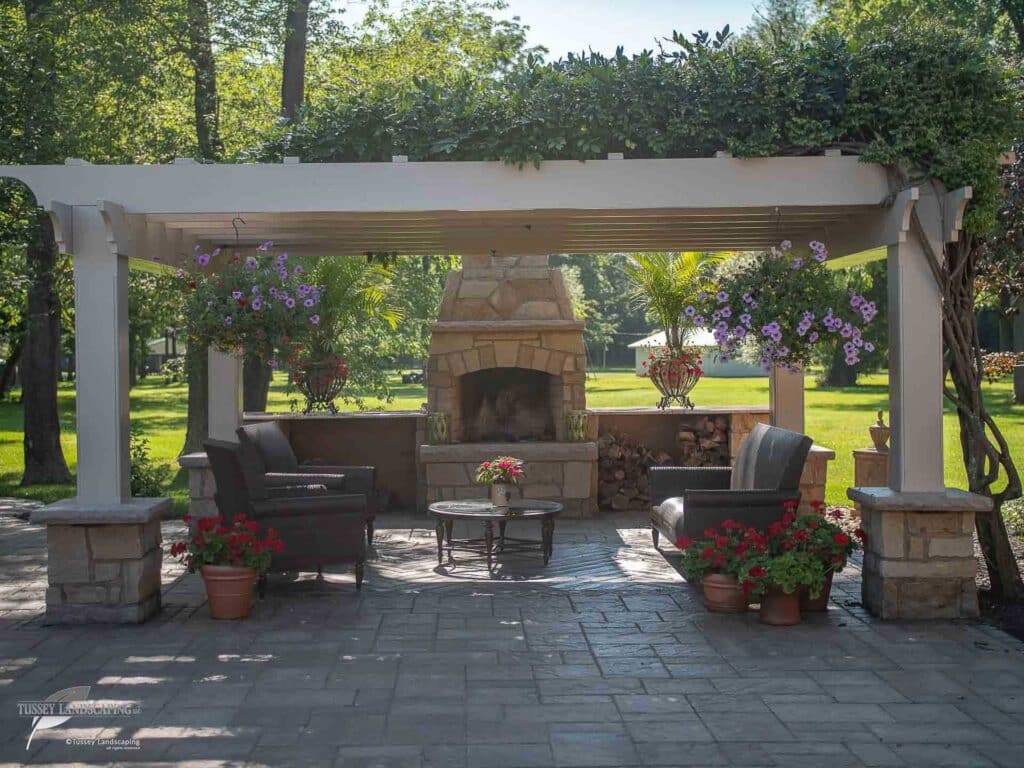 patio with outdoor fireplace hollidaysburg pa