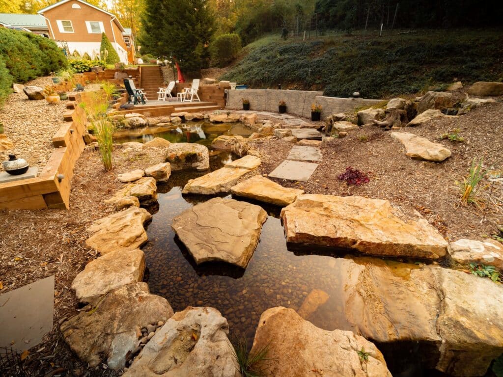 Pond with Stepping Stones