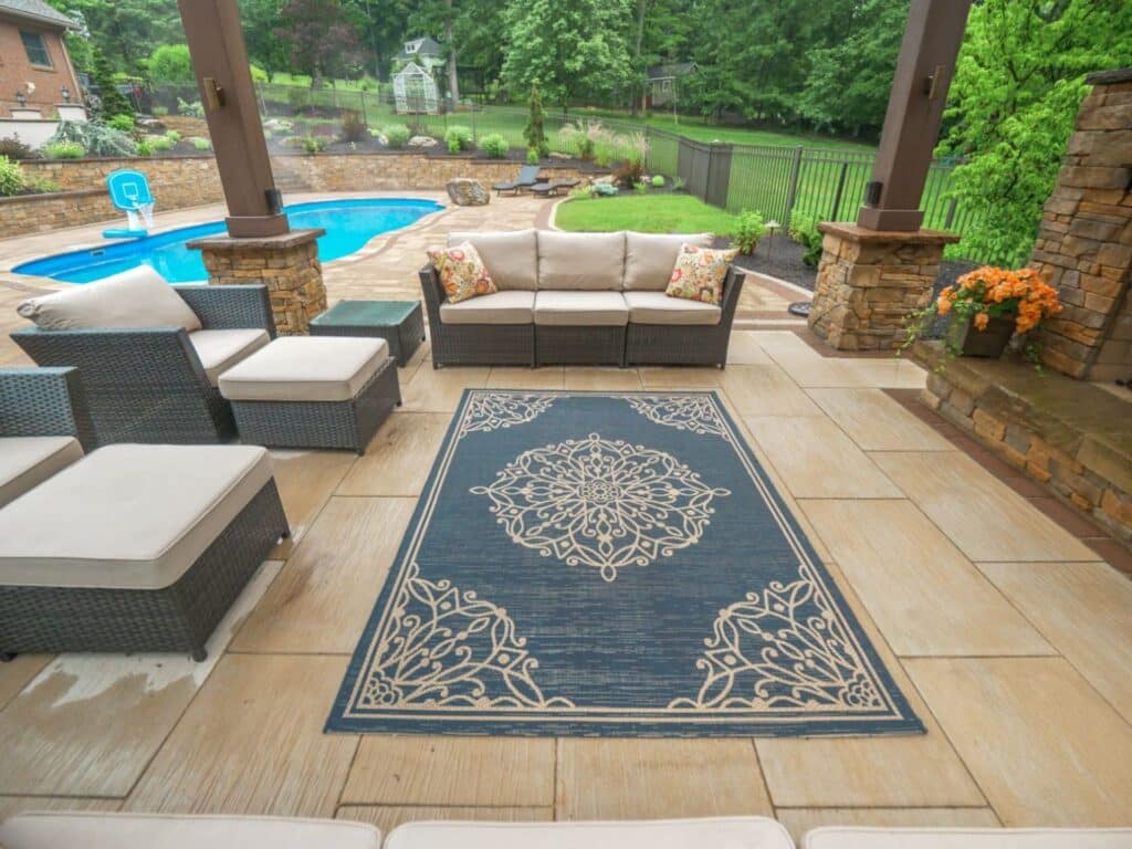 swimming pool with outdoor entertaining area in Hollidaysburg PA