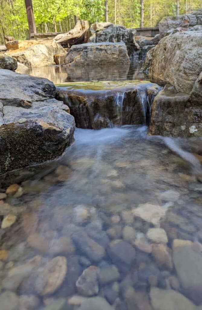 Waterfall into Swim Pond