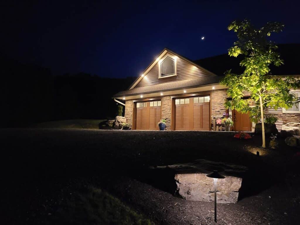 Outdoor Lighting on Garage